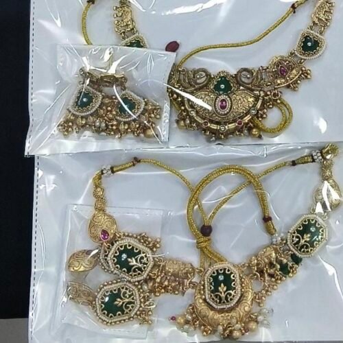 Heritage hasli choker set design green
