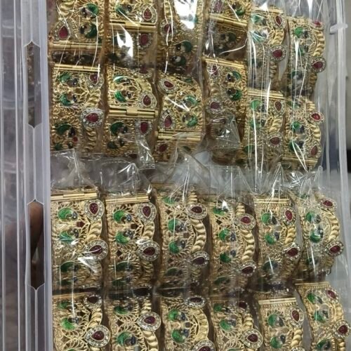 Rajwadi peacock design petch wali bangles set Size 2.4