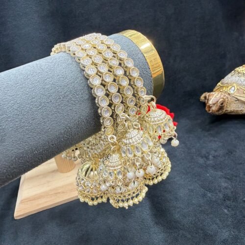 Kundan jhumki bangles set😍 4 pc set