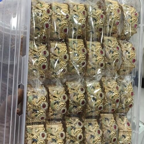 Rajwadi peacock design petch wali bangles set Size 2.6