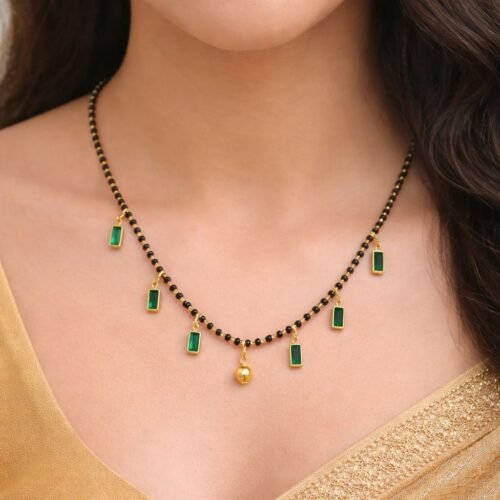 Viral design manglsutra😍 Green stone