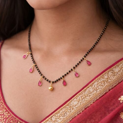 Viral design manglsutra😍 Pink stone