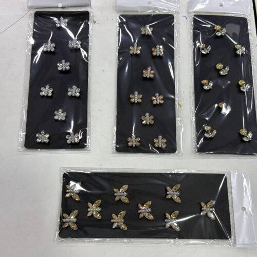 So preety velcro stone hair accessories pack of 10 pcs