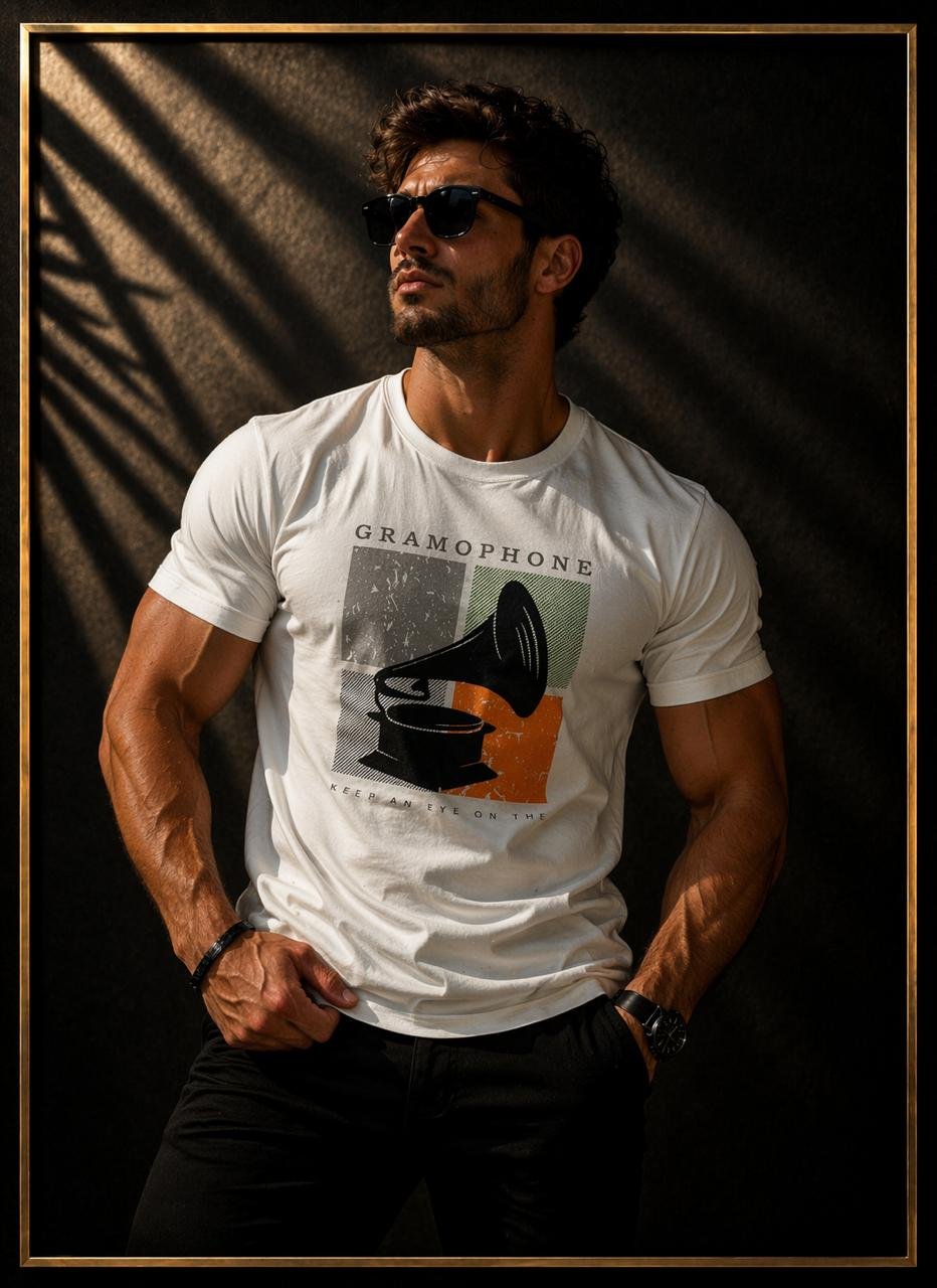 stylesh half sleeve printed T shirt for men - Image 5