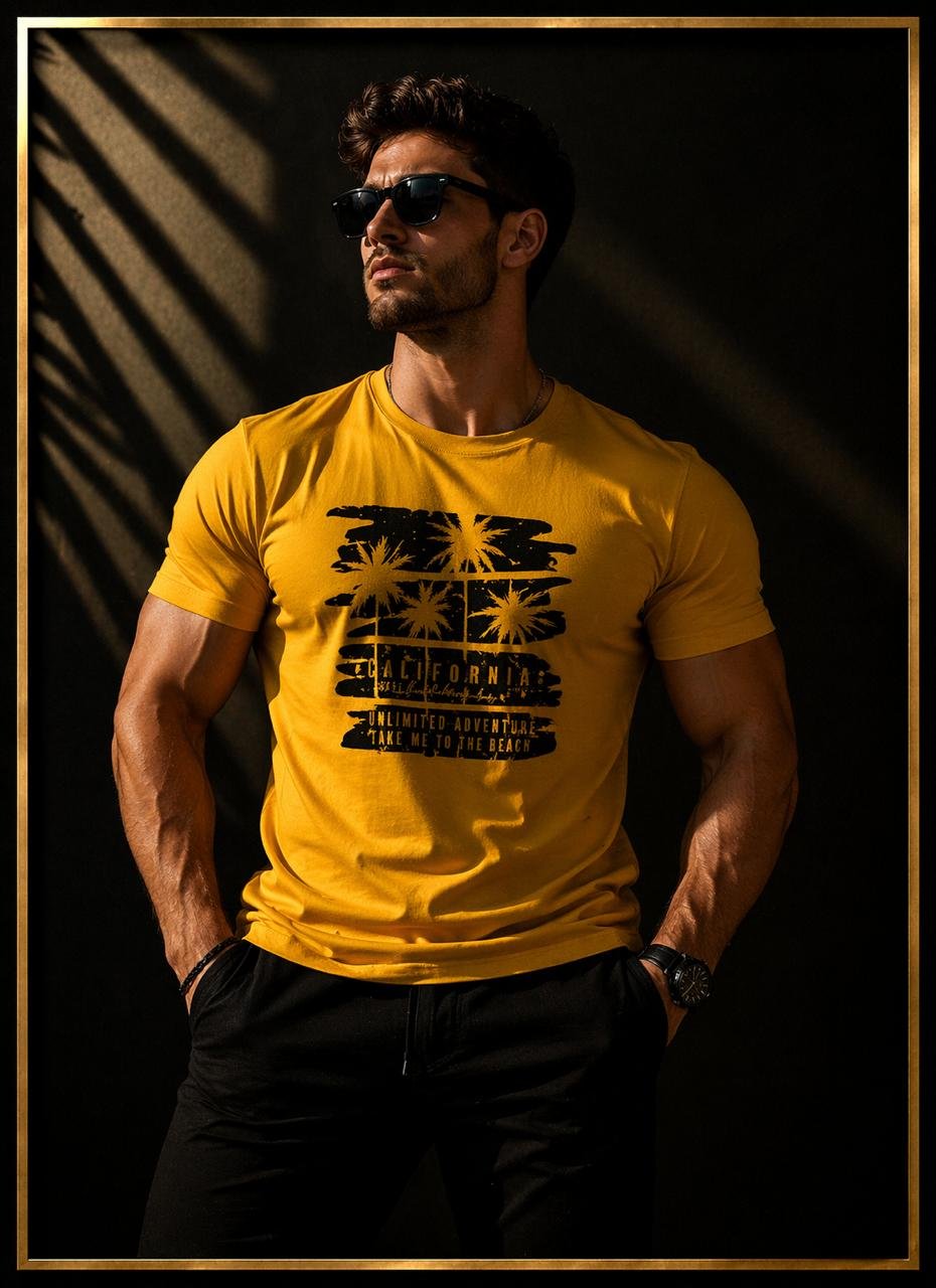 stylesh half sleeve printed T shirt for men - Image 8