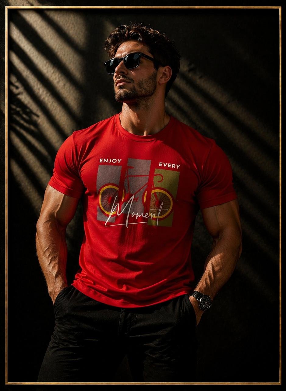 stylesh half sleeve printed T shirt for men - Image 9